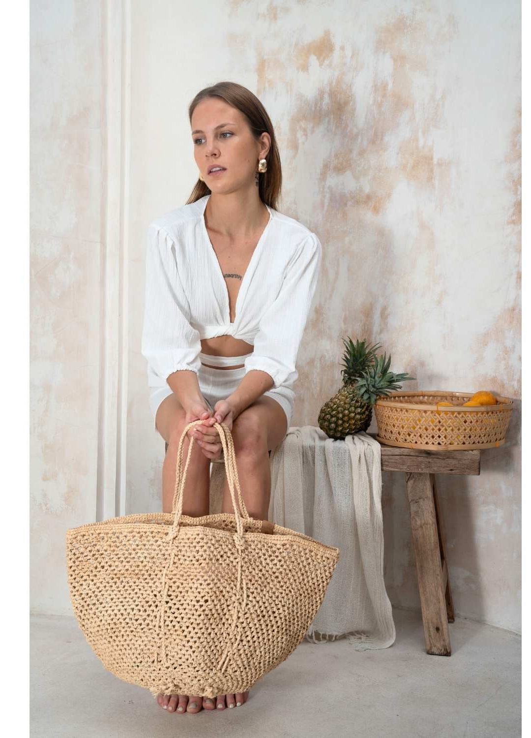 Sinah Raffia Tote Bag