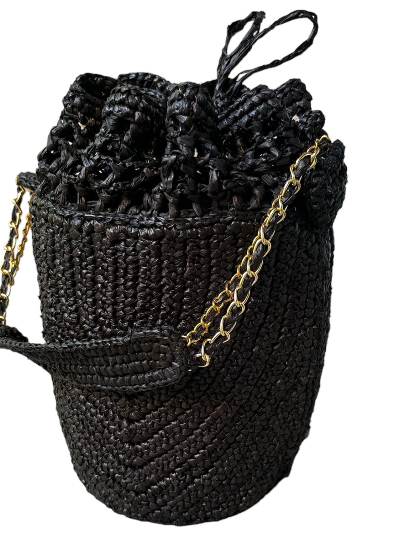 Buckety Raffia Bag